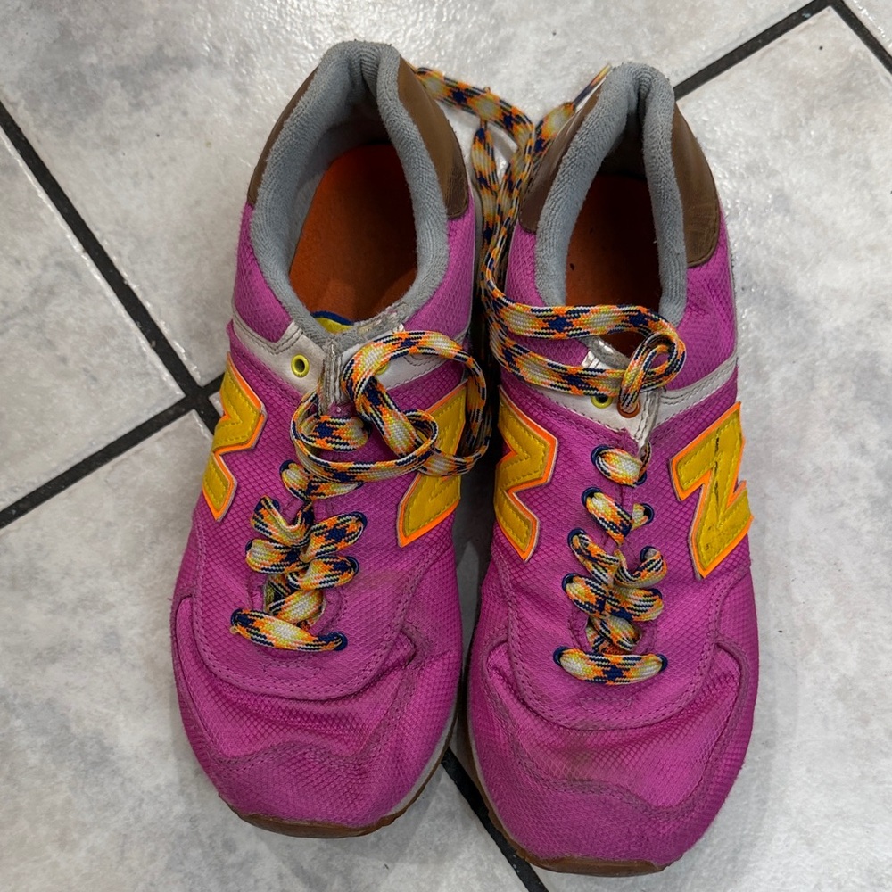 New Balance Pink and Yellow Women's Sneakers